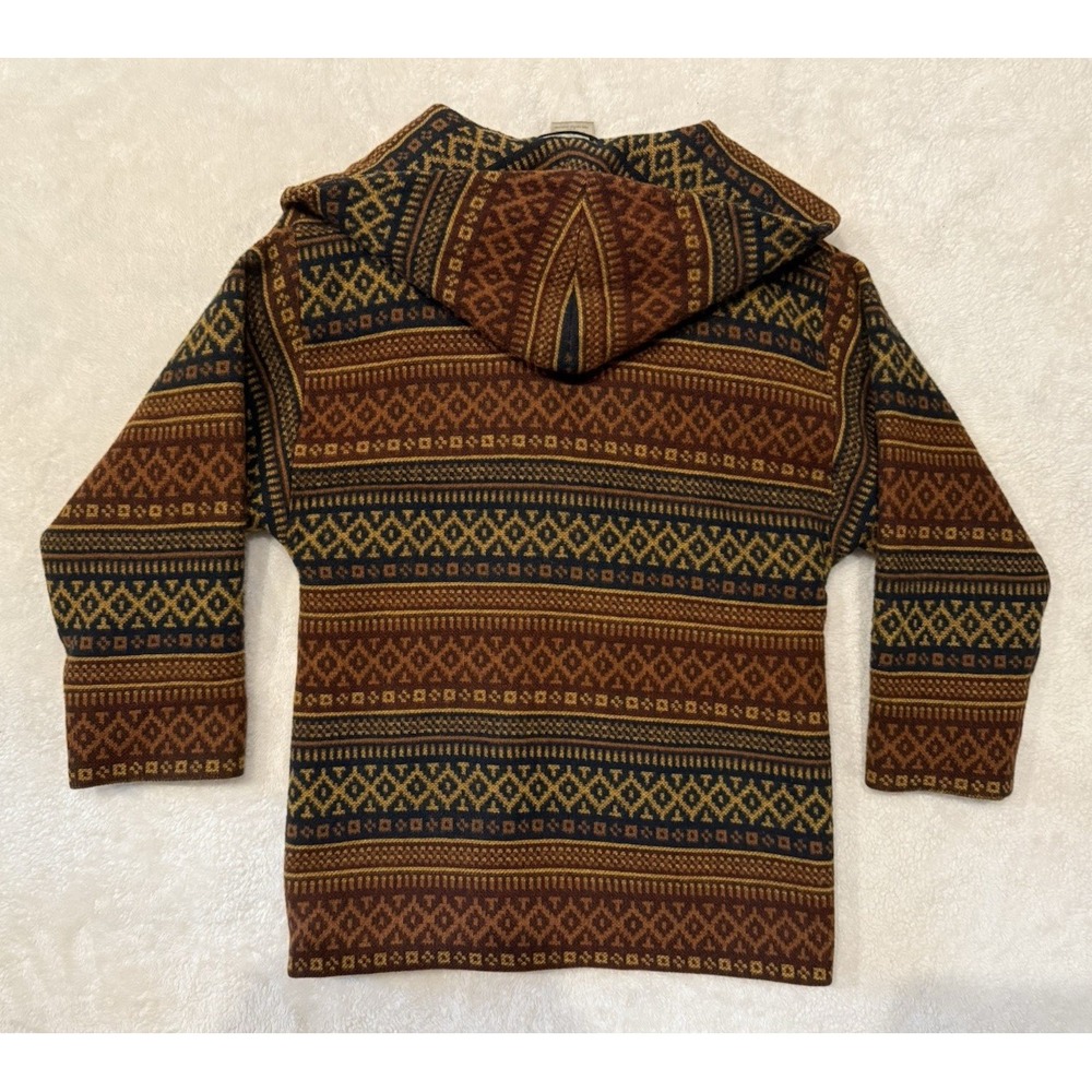 VTG Alexon Womens Sz 12 Wool Coat Lined Southwest‎ Aztec Blanket Great Britain - Picture 8 of 12